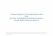 Colorado’s Competencies for Early Childhood Educators and ... · History of the Competencies for Early Childhood Educators and Administrators Colorado’s Early Childhood Leadership
