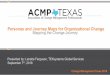 Personas and Journey Maps for Organizational Change ... · Change Management Texas 2018 Session Objectives 1. Learn the value of creating personas and journey maps for change initiatives