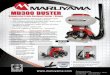 MD300 DUSTER - Clarke · Configuration Duster / Blower Engine Maruyama 2-cycle, air-cooled, CE300 Dry weight (lb/kg) 19.4 lbs / 8.8 kg Duster volume 0-17.64 lb/min / 0-8.0 kg/min