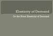 Elasticity of Demand - Loudoun County Public Schools · Elasticity Areas of greater Inelasticity P Q ... increases, thus a positive income elasticity of demand Inferior goods and