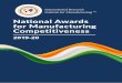 National Awards for Manufacturing Competitiveness · Identification and analysis of business imperative focal points 4. Actionable opportunities for growth and development ... in