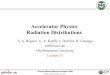Accelerator Physics Radiation Distributions...USPAS Accelerator Physics June 2016 Accelerator Physics Radiation Distributions S. A. Bogacz, G. A. Krafft, S. DeSilva, R. Gamage Jefferson