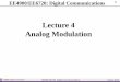 Lecture 4 Analog ModulationLecture 4 Analog Modulation. 2 EE4900/EE6720 Digital Communications Suketu Naik Block Diagram of Communication System Generic Communication ... Frequency