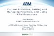 Current Activities, Setting and Managing Priorities, and ... · Current Activities, Setting and Managing Priorities, and Using ARM Resources Jim Mather ARM Technical Director . 