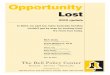 Opportunity · 2018-02-09 · OPPORTUNITY LOST EXECUTIVE SUMMARY Bell Policy Center ˛C ˇ , ˙ ˇ ˙.˚ That was the bottom-line finding of the Bell Policy CenterPs 2004 Opportunity
