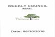 Council Mail Packets/06 30 2016 Council Mail.pdf · ca of the prop park rried by 4-0 as fol ha Noes Motion by Commissioner Pletcher to recommend that City Council approve Addendum