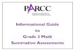 Informational Guide to Grade 3 Math Summative Assessments · Informational Guide to Grade 3 Math Summative Assessment 3 Claims Structure*: 1 For the purposes of the PARCC Mathematics