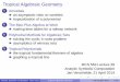 Tropical Algebraic Geometry - homepages.math.uic.eduhomepages.math.uic.edu/~jan/mcs563s14/tropical1.pdf · Tropical Algebraic Geometry 1 Amoebas an asymptotic view on varieties tropicalization