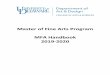 Master of Fine Arts Program MFA Handbook 2019-2020 · 2019-09-24 · UD Art & Design MFA Handbook 2019-2020 3 Welcome to the Master of Fine Arts Program in the Department of Art &