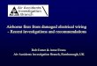Airborne fires from damaged electrical wiring - Recent investigations ... · Airborne fires from damaged electrical wiring - Recent investigations and recommendations Rob Carter &