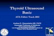 Thyroid Ultrasound BasicThyroid Ultrasound Basic ATA Fellow Track 2013 LABioMed Andrew G. Gianoukakis MD, FACE Associate Professor of Medicine UCLA School of Medicine Los Angeles Biomedical