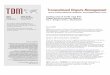 Transnational Dispute Management · TDM (Transnational Dispute Management): Focusing on recent developments in the area of Investment arbitration and Dispute , regulation, treaties,