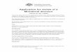 Application for review of a Ministerial decision · 2019-11-22 · Page 1 of 10 Application for review of a Ministerial decision Customs Act 1901 s 269ZZE This is the approved 1 form