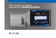 Eaton automatic transfer switch brochure · Bypass isolation transfer switches The bypass isolation switch is designed for applications where maintenance, inspection and testing must