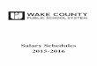 Salary Schedules 2015-2016 - Wake County Public School …...Wake County Public School System 2015-2016 Salary Schedules Index of Positions School Nurse (certified by ANA or NASN)