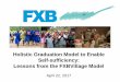 Holistic Graduation Model to Enable Self-sufficiency ... · Who We Are Established in 1989, FXB is an international development organization which works to create a world where everyone
