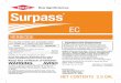 NET CONTENTS 2.5 GAL 62719-367 Surpass EC 20130314 85cru66.cahe.wsu.edu/~picol/pdf/WA/37208.pdfSurpass ® EC herbicide is intended for preplant, preemergence, or early postemergence