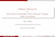 Software Testing 101 or Why Should We Bother With Software ...kspt.ftk.spbstu.ru/media/files/people/akhin/lectures/Software-Testing-101.pdf · Why Should We Bother With Software estinTg?