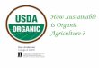 How Sustainable is Organic Agriculture? · Organic food handlers, processors and retailers adhere to standards that maintain the integrity of organic agricultural products. The primary