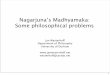 Nagarjuna’s Madhyamaka: Some philosophical problems · Nāgārjuna’s Madhyamaka Slide Priest’s response The contradictory notion of emptiness shows that reality itself is contradictory