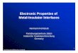 Electronic Properties ofElectronic Properties of Metal ... · Electronic Properties ofElectronic Properties of Metal-Insulator Interfaces ... Tutorial September 2008 Barcelona_H