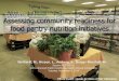 Assessing community readiness for food pantry …...Assessing community readiness for food pantry nutrition initiatives Session ID #335311 2015 American Public Health Association Annual