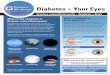 Diabetes + Your Eyes · 2019-12-21 · heart, kidneys, feet, ears, and eyes. Eat a healthy diet, get regular exercise and/ or take medication as prescribed by your doctor to manage