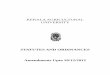 KERALA AGRICULTURAL UNIVERSITY · KERALA AGRICULTURAL UNIVERSITY STATUTES AND ORDINANCES Amendments Upto 20/12/2012. CONTENTS PART I - STATUTES Sl. No. Description Page No. ... Notification