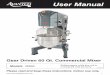 User Manual - WebstaurantStore...User Manual 1 Gear Driven 60 Qt. Commercial Mixer Models: MX60Please read and keep these instructions. Indoor use only. Shifting gears while this unit