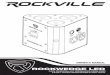 ROCKWEDGE LED - Rockville Audio...red switch is for battery operation. When charging the light, turn off the black main power switch, and turn on the red battery power switch. The
