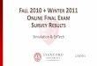 FALL 2010 + WINTER 2011 ONLINE FINAL EXAM SURVEY …med.stanford.edu/content/dam/sm/irt/documents/teaching/onlineexams/Fall2010Winter2011...Calculations and long answers are easier