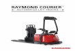 RAYMOND COURIER · Raymond ALT fleet are the Raymond Courier center rider pallet truck and tow tractor. Built on Raymond’s established 8000 Series pallet truck family, the Raymond