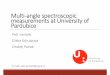 Multi angle spectroscopic measurements at University of ... · Stability of the gonio‐spectrophotometer illumination source 9500 10000 10500 11000 11500 23456789 Intensity Time(h)