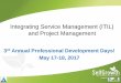 Integrating Service Management (ITIL) and Project Management · Where in ITIL would be the connectors to PPM? Objectives of Project Management Project management is the process and