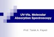 UV-Vis. Molecular Absorption Spectroscopysci.tanta.edu.eg/files/UV-Vis molecular absorption spectroscopy- BSc-Lect 5.pdf · A chromophore is a chemical entity embedded within a molecule