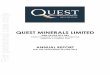 QUEST MINERALS LIMITED - ASX · QUEST MINERALS LIMITED ABN 55 062 879 583 Subject to a Deed of Company Arrangement Subject to a Creditors’ Trust ANNUAL REPORT For personal use only