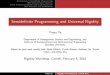 Semidefinite Programming and Universal Rigidityyyye/SDP-Rigidity.pdf · Sensor Network Localization and Graph Realization SDP Relaxation and Localizability Semideﬁnite Programming