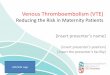 Venous Thromboembolism (VTE) Prevention Program · Venous Thromboembolism (VTE) VTE Deep Vein Thrombosis (DVT) Pulmonary Embolism (PE) Occurs in deep veins (most commonly in legs