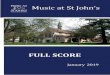 FULL SCORE - masj.org.uk · FULL SCORE . January 2019 . Vale Symphonic Wind Band Concert . Toes were tapping, bodies swaying and words being mouthed at the return to St John’s of