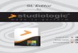 SL Editor - Studiologic · SL Manual, to better understand the references between the instrument user interface and all the detailed (and additional) editing features made possible