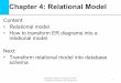 Chapter 4: Relational Model€¦ · Chapter 4: Relational Model Content: •Relational model •How to transform ER diagrams into a relational model Next: •Transform relational