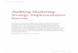 Auditing Marketing Strategy Implementation Success · 2017-07-11 · Auditing Marketing Strategy Implementation Success What makes a marketing strategy implementation successful and