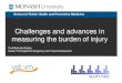 Challenges and advances in measuring the burden of injury · 2015-10-20 · Challenges and advances in measuring the burden of injury. Prof Belinda Gabbe. Head, Prehospital Emergency