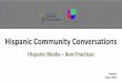 Hispanic Community Conversations - Hewlett Foundation...Hispanic Community Conversations. Hispanic Media – Best Practices. PHASE 2. August 2018 • Gauge feedback on various media
