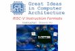 RISC-V Instruction Formatscs61c/resources/su18_lec/...• Divide the 32 bits of an instruction into “fields” – regular field sizes → simpler hardware – will need some variation…