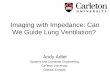 Imaging with Impedance: Can We Guide Lung Ventilation? · Imaging with Impedance: Can We Guide Lung Ventilation? Andy Adler Systems and Computer Engineering, Carleton University,