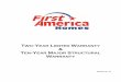 First America Homes, Ltd.agreement, this limited warranty , or any other instrument between First America and you shall have the same meaning as First America Homes, Ltd. in this limited