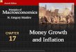 CHAPTER Money Growth 17 and Inflationmyweb.ttu.edu/kbecker/macro-ch17-presentation7e.pdfIn this chapter, look for the answers to these questions • How does the money supply affect