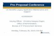 Pre-Proposal Conference - eMarketplace Pre-Proposal Conference • Housekeeping • Introductions • Bureau of Small Business Opportunities (BSBO) • Project Background • Proposal