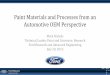 Paint Materials and Processes from an Automotive OEM ... · Paint Research Chemistry to Color Paint Materials and Processes from an Automotive OEM Perspective Mark Nichols. Technical